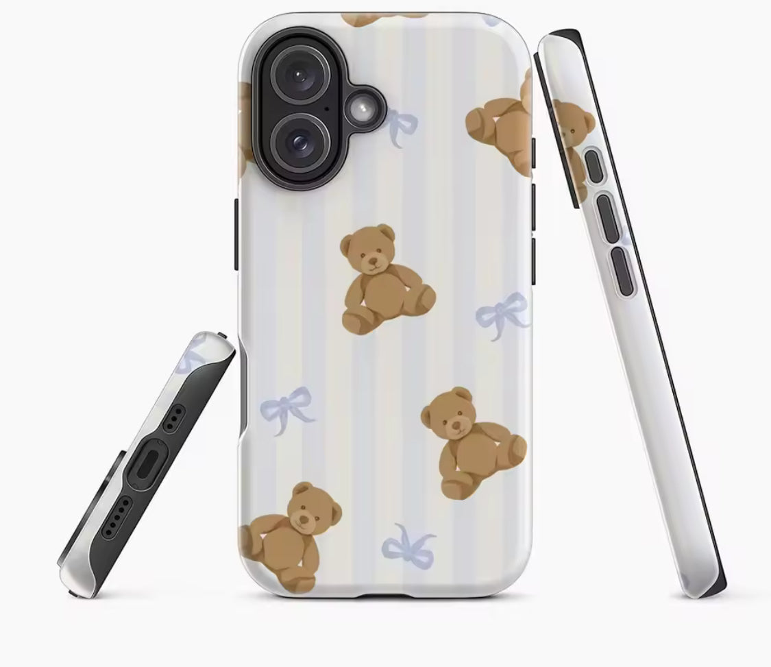 Teddy Bears with Blue Stripes IPhone17 Must-Haves Phone Case for IPhone Main image
