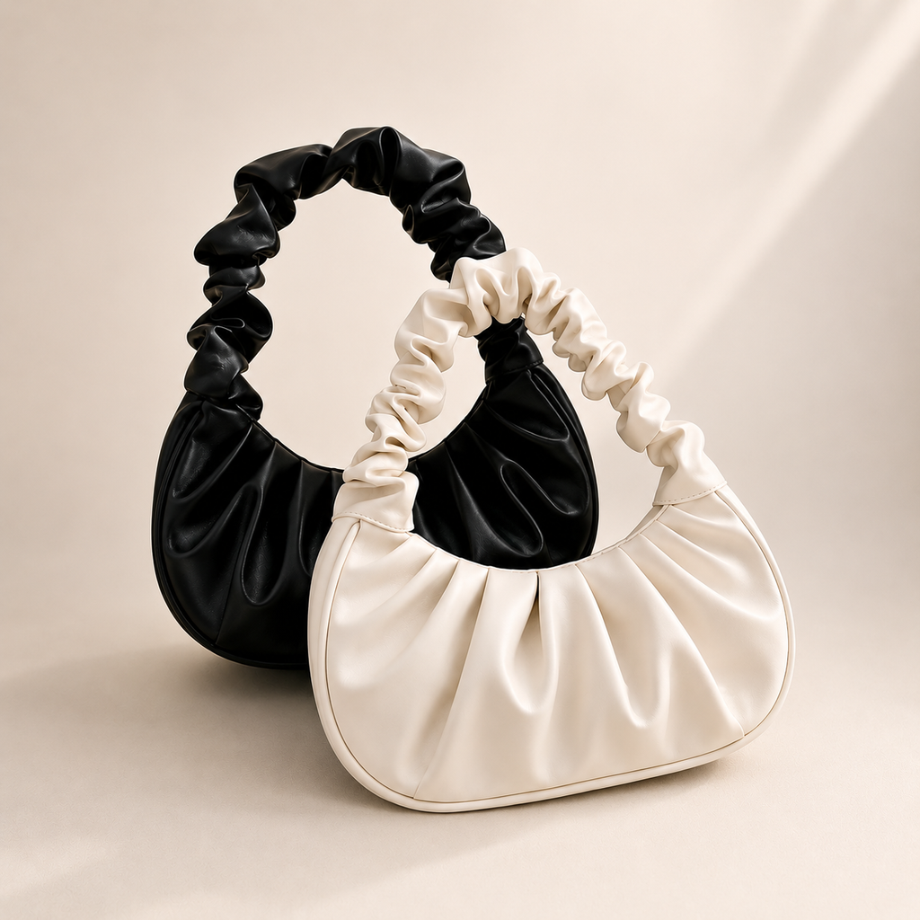 Ruched Slouchy Shoulder Bag