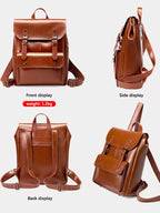 100% Genuine Leather Backpack – Vintage Laptop Backpack for Women Premium Work & Travel Bag