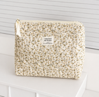Floral Quilted Makeup Bag