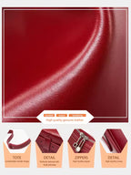 100% Genuine Leather Crescent Hobo Bag