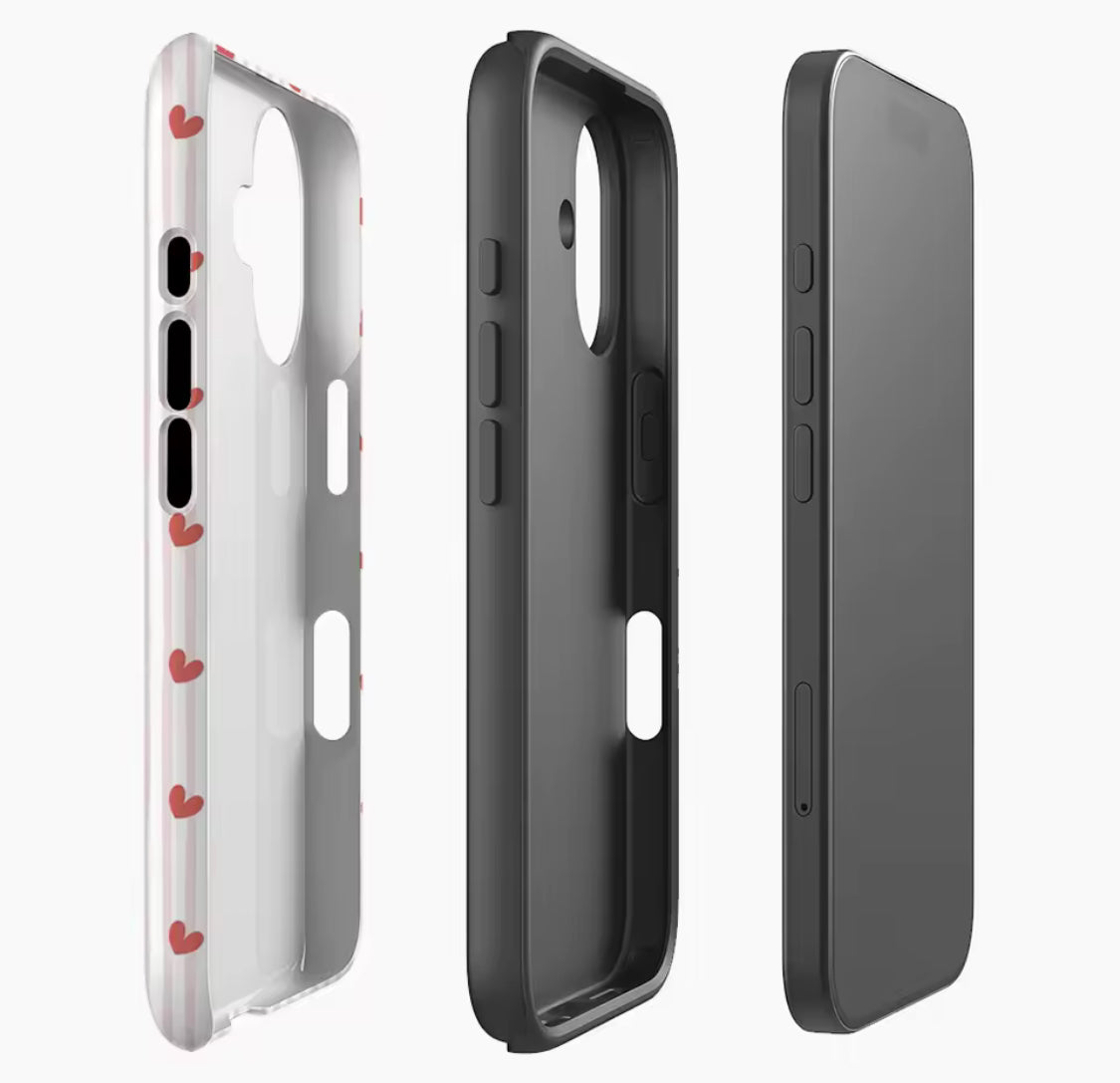 Heart Stripes IPhone17 Must-Haves Phone Case Secondary image