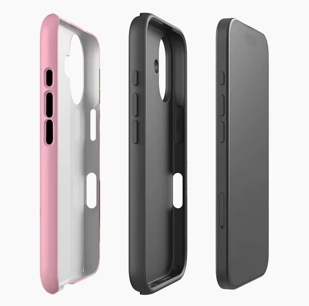 Cherries on Pink Stripes IPhone17 Must-Haves
