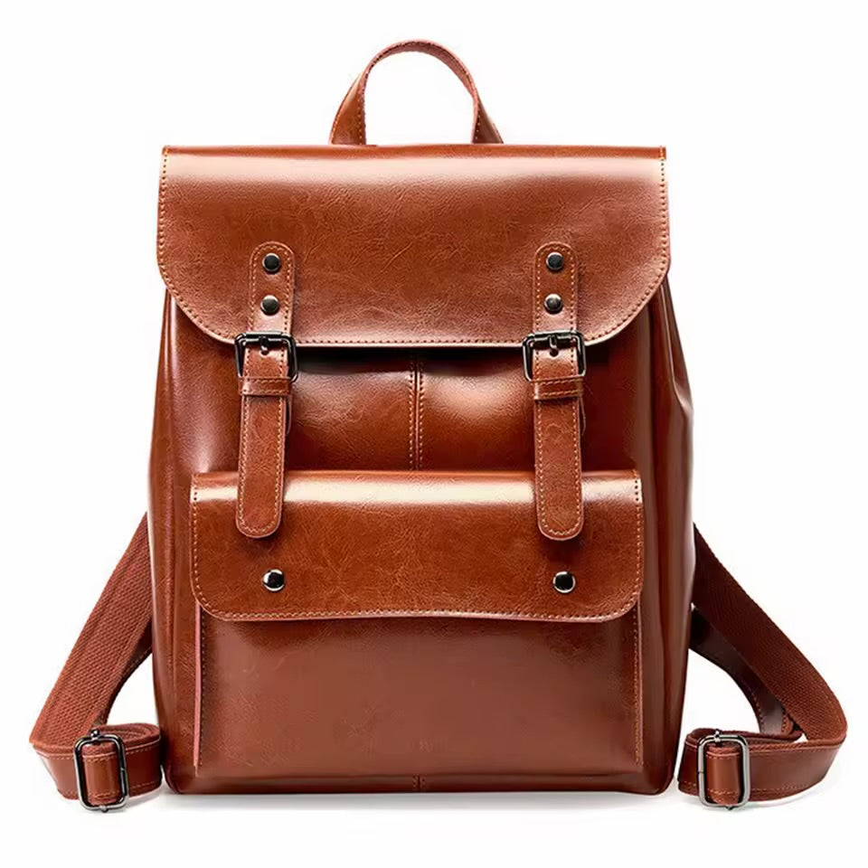100% Genuine Leather Backpack – Vintage Laptop Backpack for Women Premium Work & Travel Bag