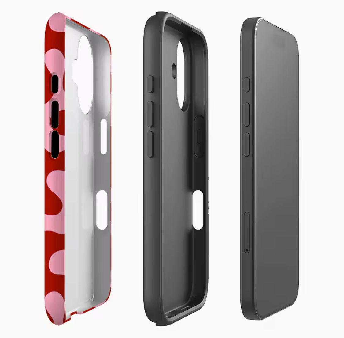 Artistic Red Pink Fluid Pattern IPhone17 Must-Haves Phone Case for IPhone Secondary image