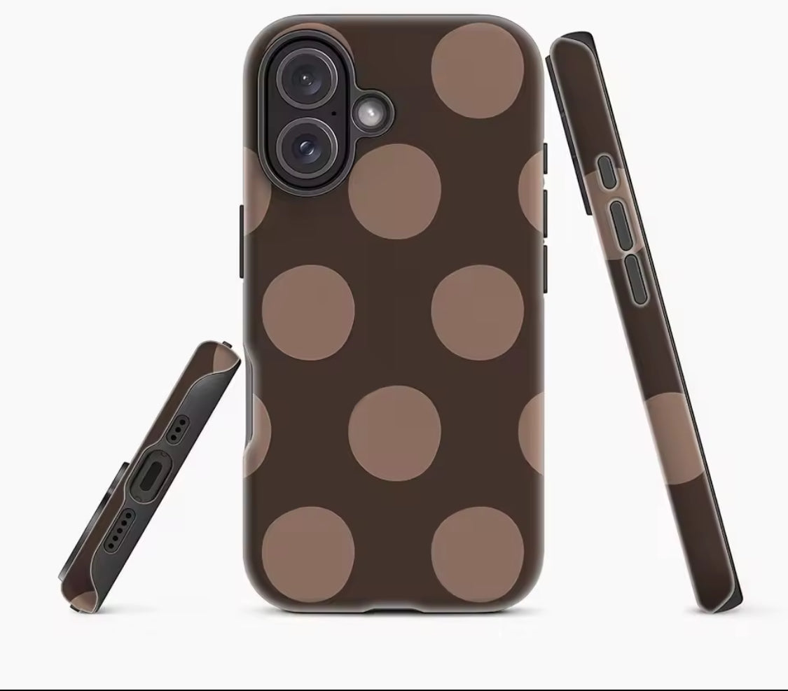 Brown Background with Dots IPhone17 Must-Haves Phone Case for IPhone Main image