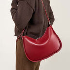 100% Genuine Leather Crescent Hobo Bag