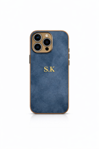Custom Initials Leather Phone Case – Personalized Name Case