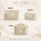 Floral Quilted Makeup Bag