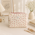 Quilted Heart Cosmetic Bag
