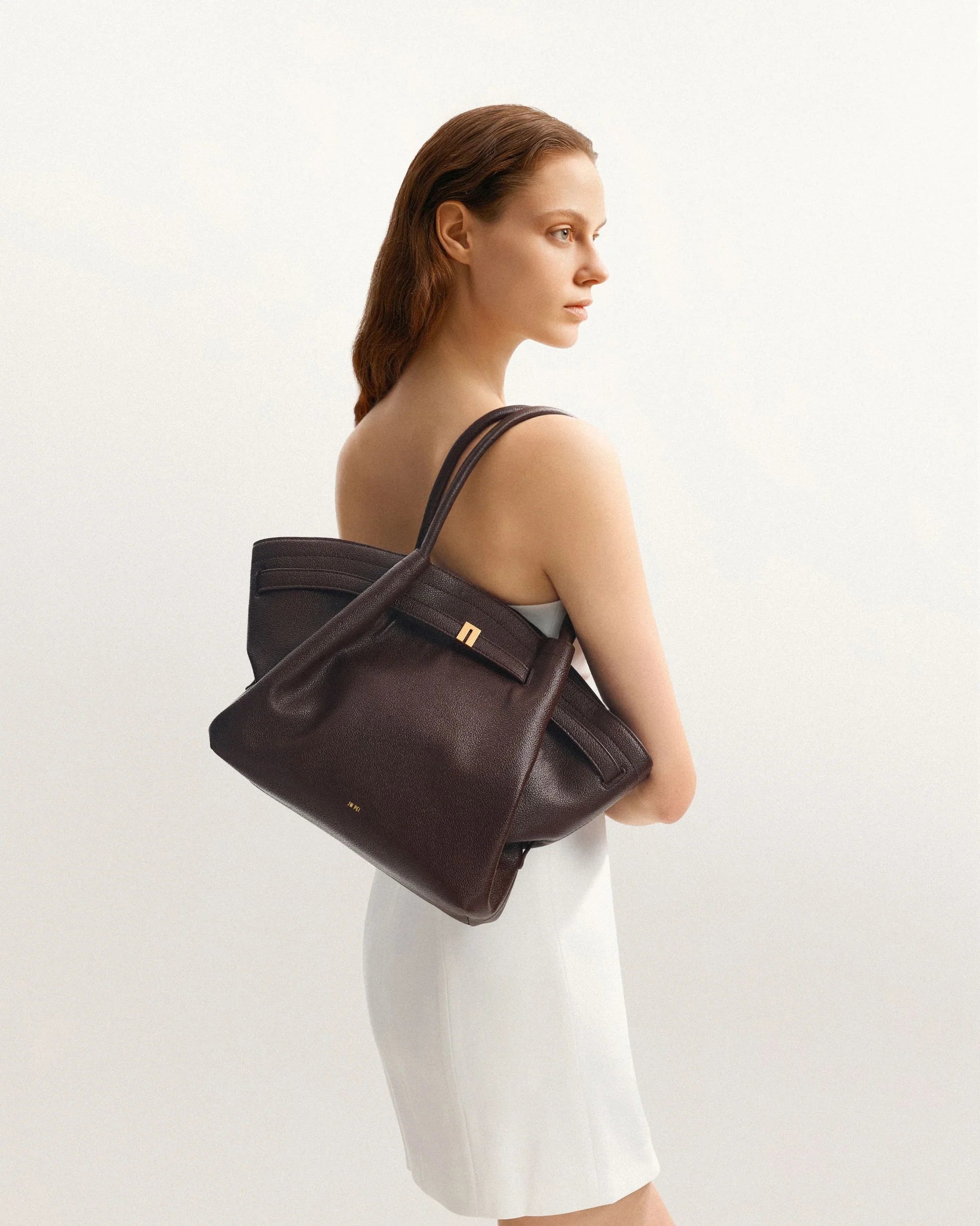 JW PEİ Hana Medium Tote Bag-Dark Brown