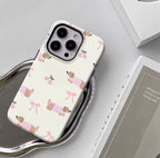 Dachshund Cherry Bow Print IPhone17