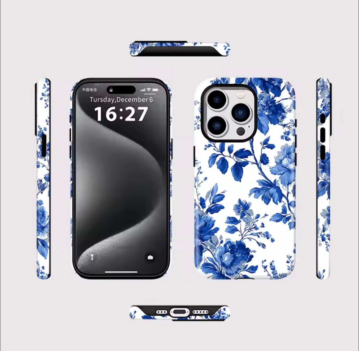 Blue Porcelain Floral Phone Case