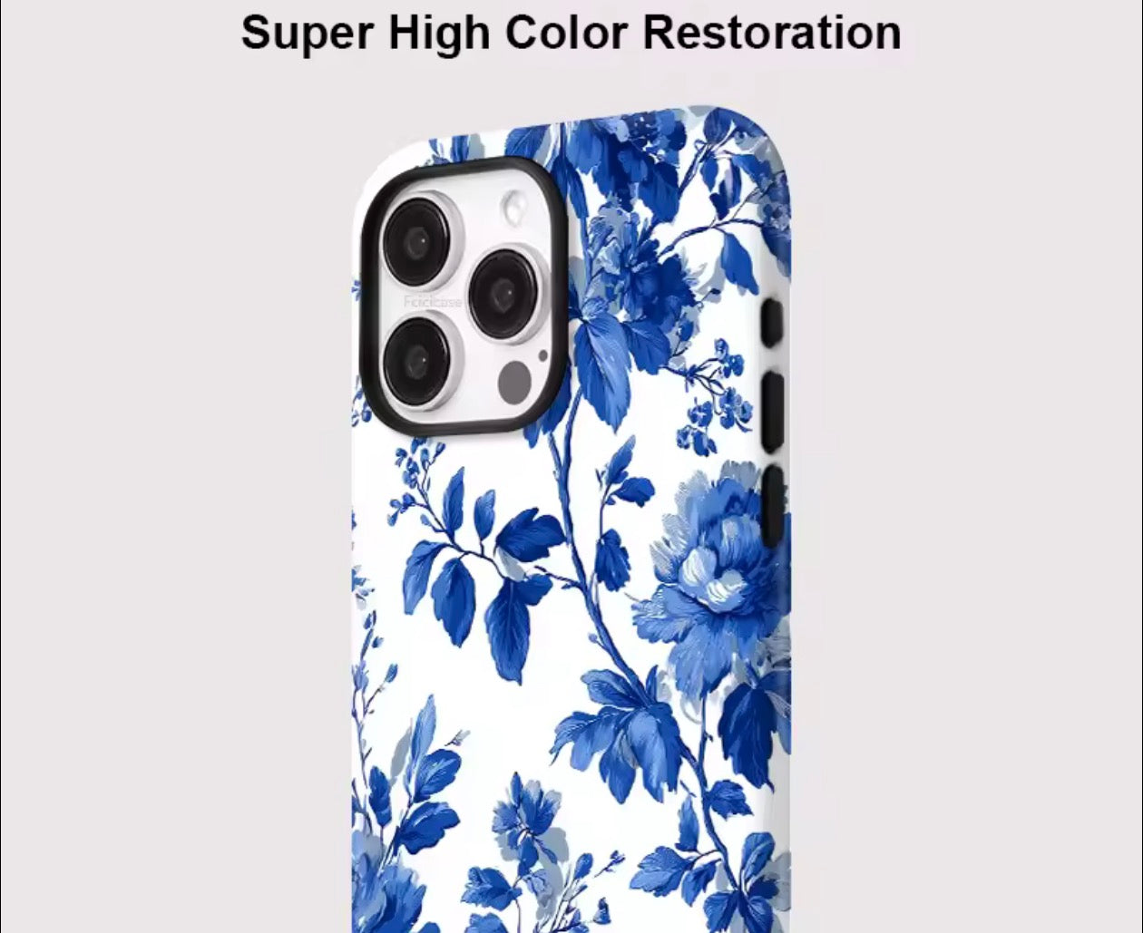 Blue Porcelain Floral Phone Case