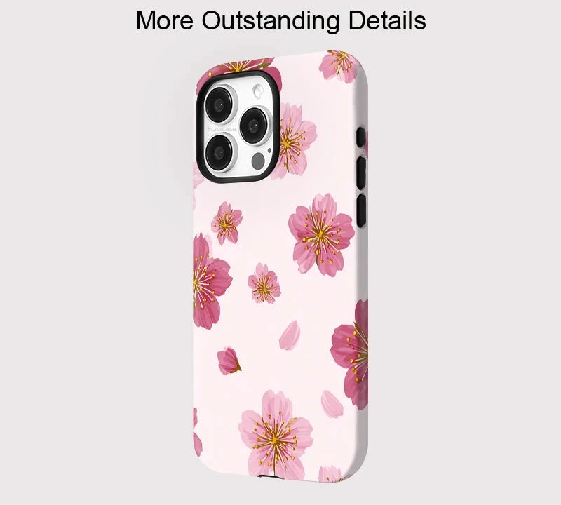 Cherry Blossom iPhone Case  Pink Floral Shockproof Cover
