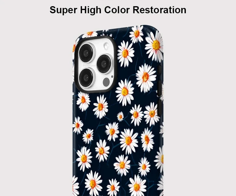 Daisy Floral iPhone Case – Shockproof Aesthetic Flower Cover
