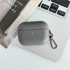 Custom Initial Leather AirPods Case Personalized Name Engraved Cover with Keychain