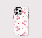 Cherry Bow iPhone Case – Coquette Shockproof MagSafe Cover