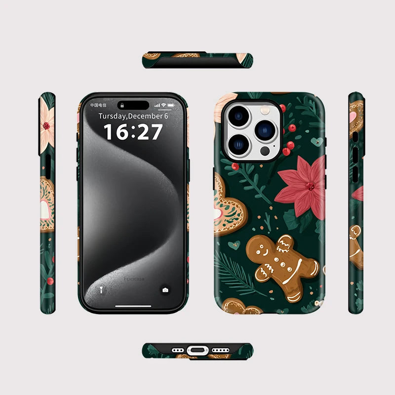 Christmas Gingerbread iPhone Case Festive Shockproof MagSafe Cover Secondary image