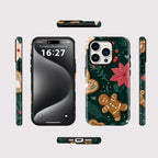 Christmas Gingerbread iPhone Case Festive Shockproof MagSafe Cover
