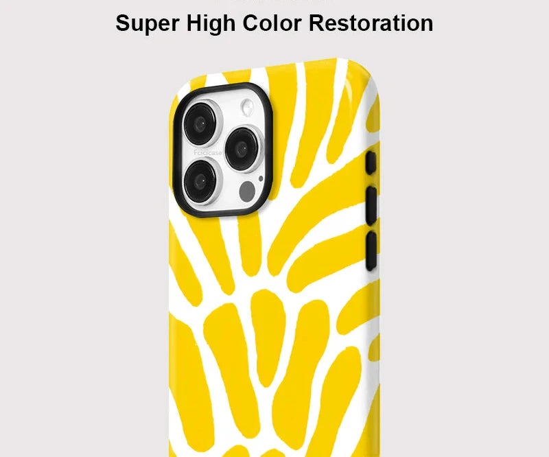 Yellow Abstract iPhone Case – Aesthetic Shockproof Cover