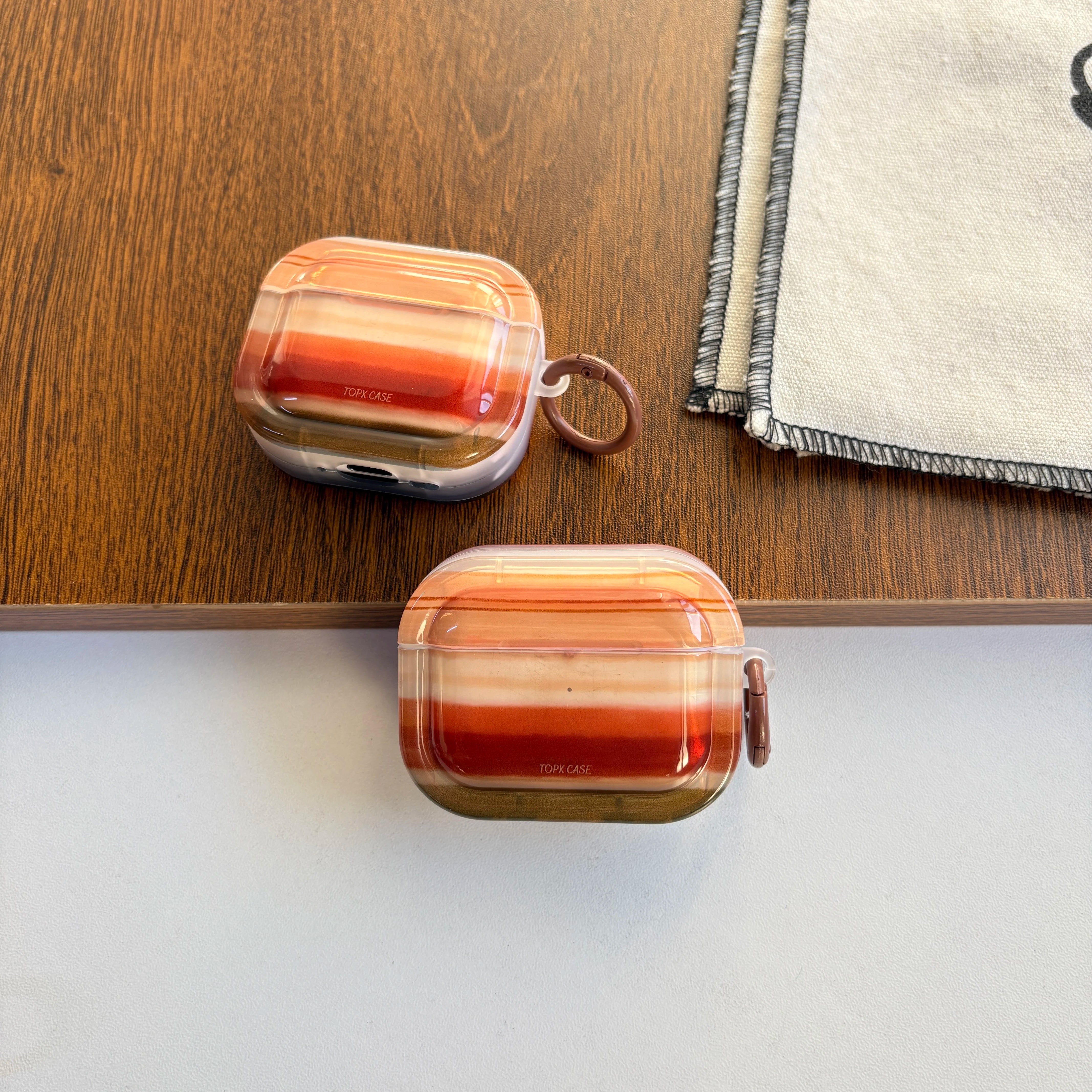 Sunset Gradient AirPods Case – Aesthetic Transparent Protective Cover Main image
