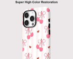 Cherry Bow iPhone Case – Coquette Shockproof MagSafe Cover