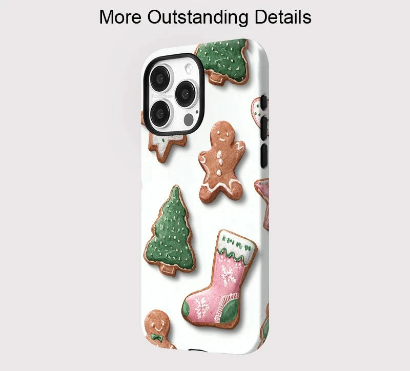 Cute Christmas iPhone Case – Gingerbread Shockproof MagSafe Cover