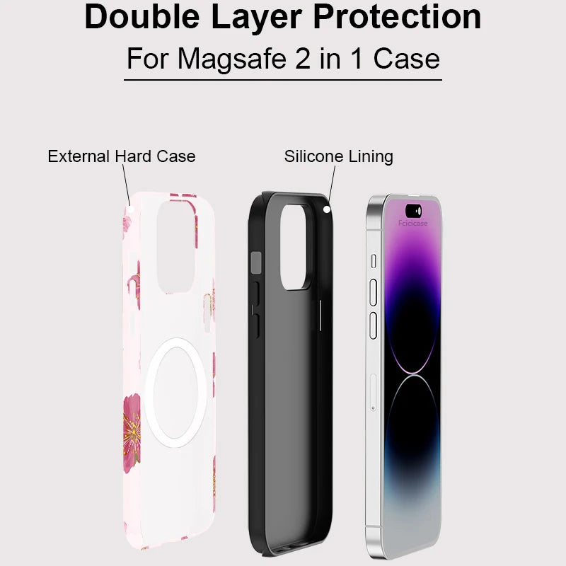 Cherry Blossom iPhone Case  Pink Floral Shockproof Cover