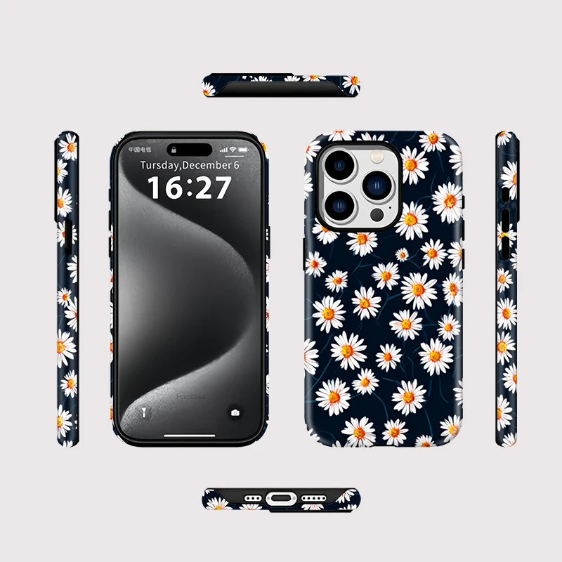 Daisy Floral iPhone Case – Shockproof Aesthetic Flower Cover