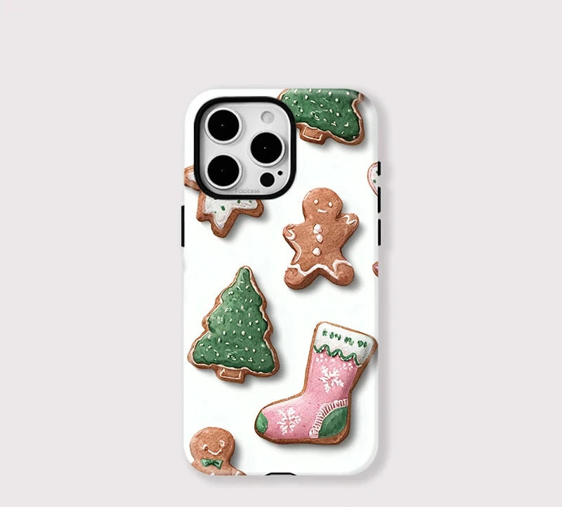 Cute Christmas iPhone Case – Gingerbread Shockproof MagSafe Cover