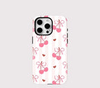 Cherry Bow iPhone Case – Coquette Shockproof MagSafe Cover