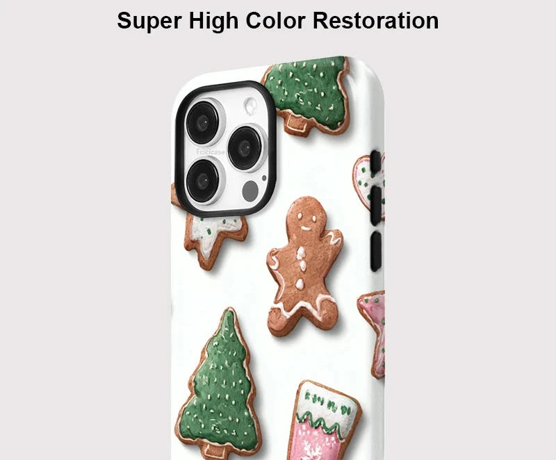 Cute Christmas iPhone Case – Gingerbread Shockproof MagSafe Cover