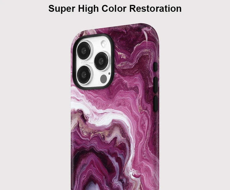 Pink Marble iPhone Case – Luxury Shockproof MagSafe Cover