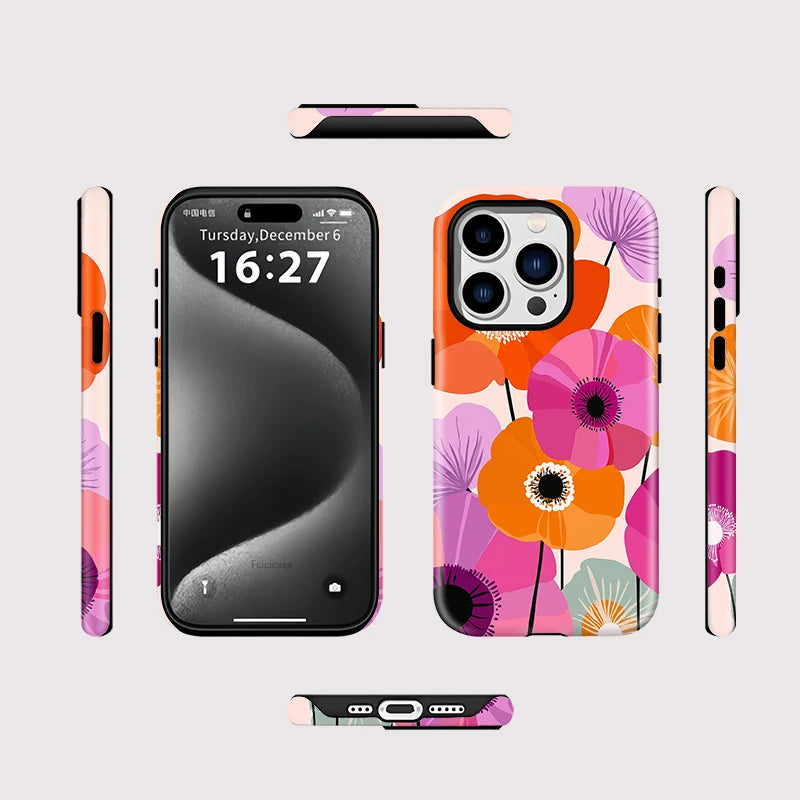 Colorful Floral iPhone Case – Shockproof Aesthetic Flower Cover Secondary image