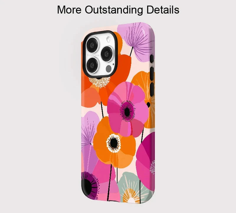 Colorful Floral iPhone Case – Shockproof Aesthetic Flower Cover