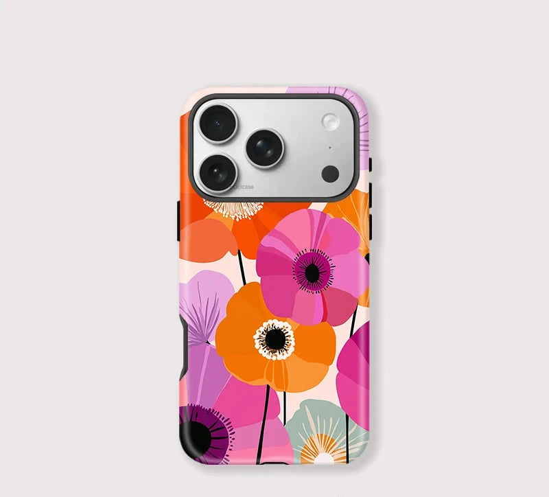 Colorful Floral iPhone Case – Shockproof Aesthetic Flower Cover Main image