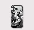 Black Floral iPhone Case – Elegant Shockproof Cover