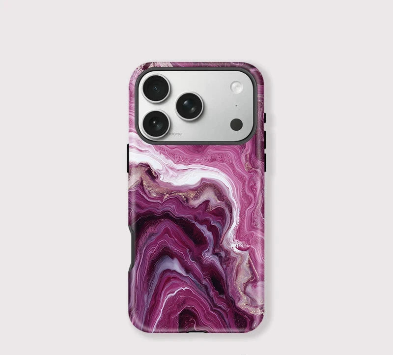 Pink Marble iPhone Case – Luxury Shockproof MagSafe Cover