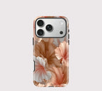 Neutral Hibiscus Floral iPhone Case – Shockproof Cover