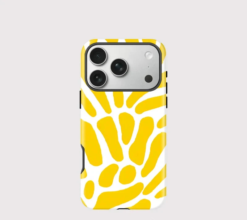 Yellow Abstract iPhone Case – Aesthetic Shockproof Cover
