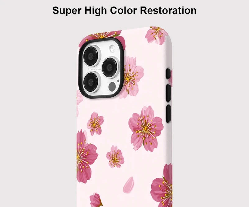 Cherry Blossom iPhone Case  Pink Floral Shockproof Cover