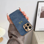 Custom Initials Leather Phone Case – Personalized Name Case