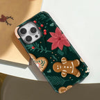 Christmas Gingerbread iPhone Case Festive Shockproof MagSafe Cover