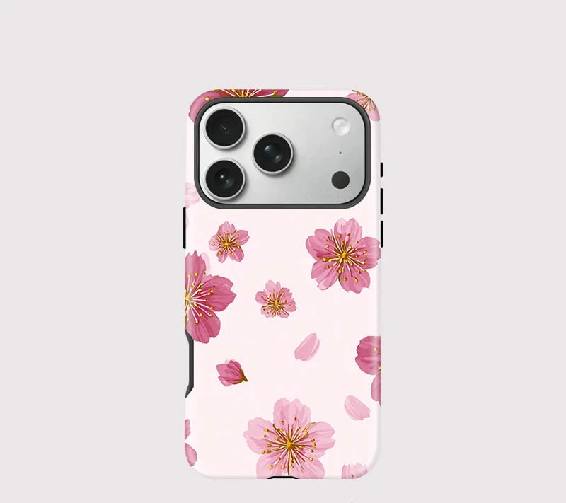 Cherry Blossom iPhone Case  Pink Floral Shockproof Cover