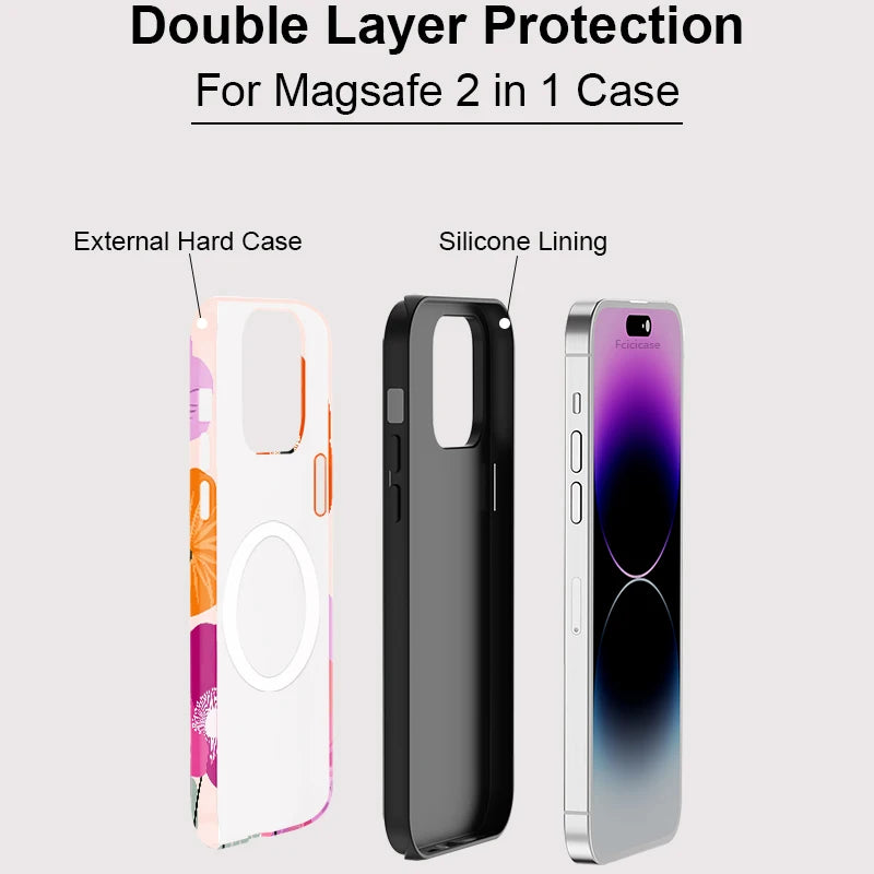 Colorful Floral iPhone Case – Shockproof Aesthetic Flower Cover