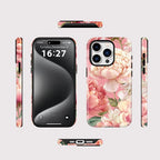 Pink Peony Floral iPhone Case – Shockproof Aesthetic Cover