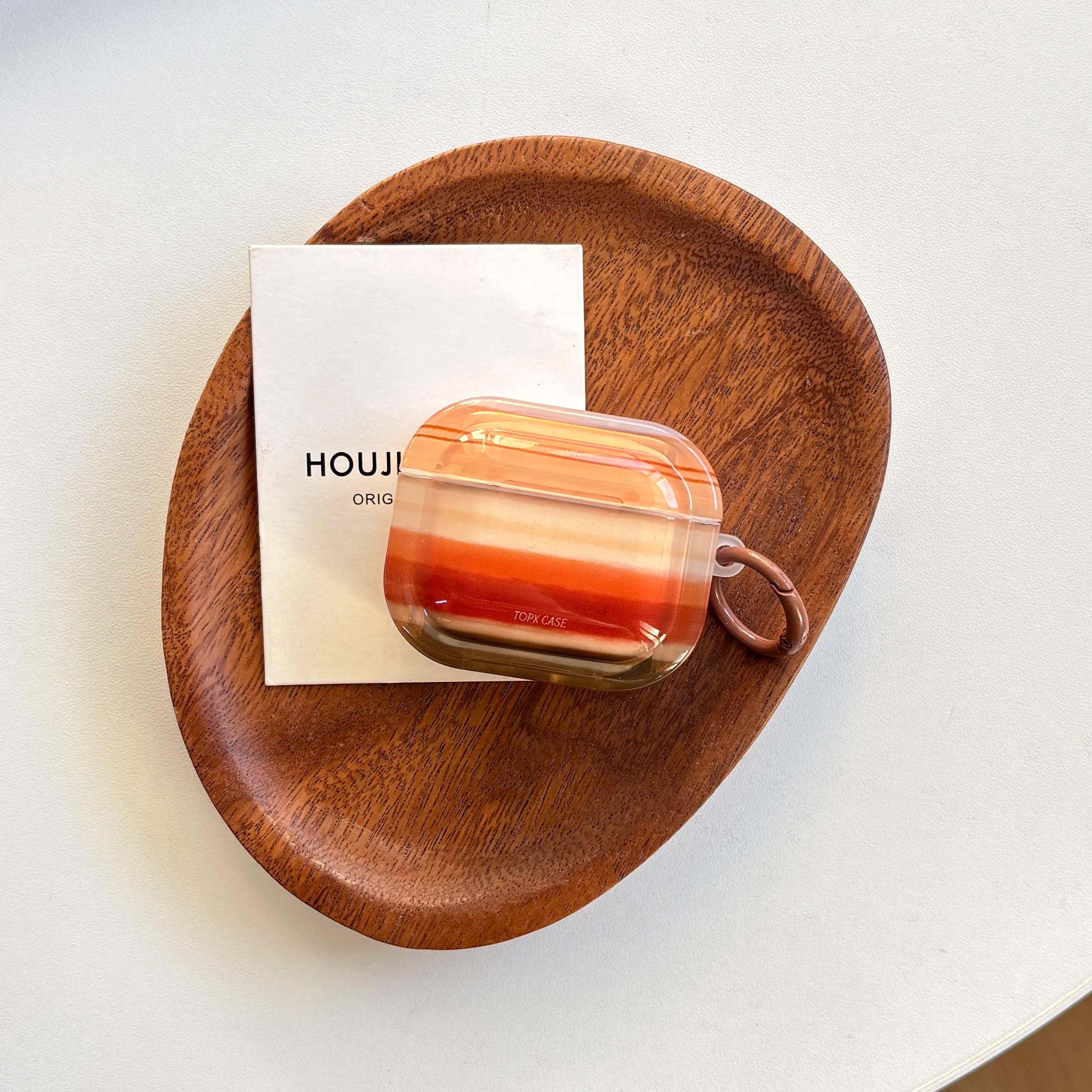 Sunset Gradient AirPods Case – Aesthetic Transparent Protective Cover