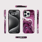 Pink Marble iPhone Case – Luxury Shockproof MagSafe Cover
