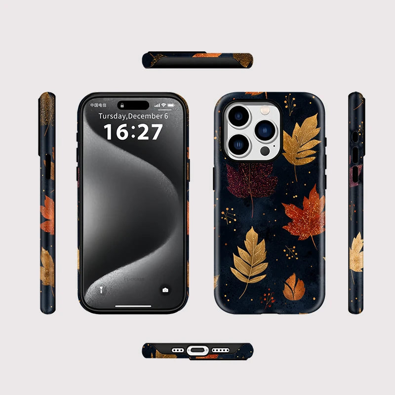 Autumn Leaves iPhone Case Shockproof Fall Aesthetic Cover Secondary image